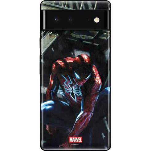 Marvel Spiderman New Suit Spiderman Google Pixel 6 Skin